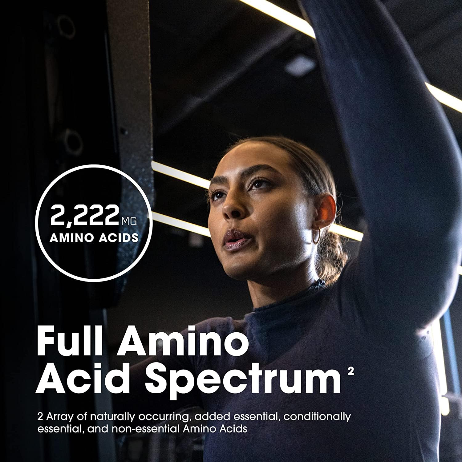 Optimum Nutrition Superior Amino 2222: emballage recto avec étiquette lisible.
