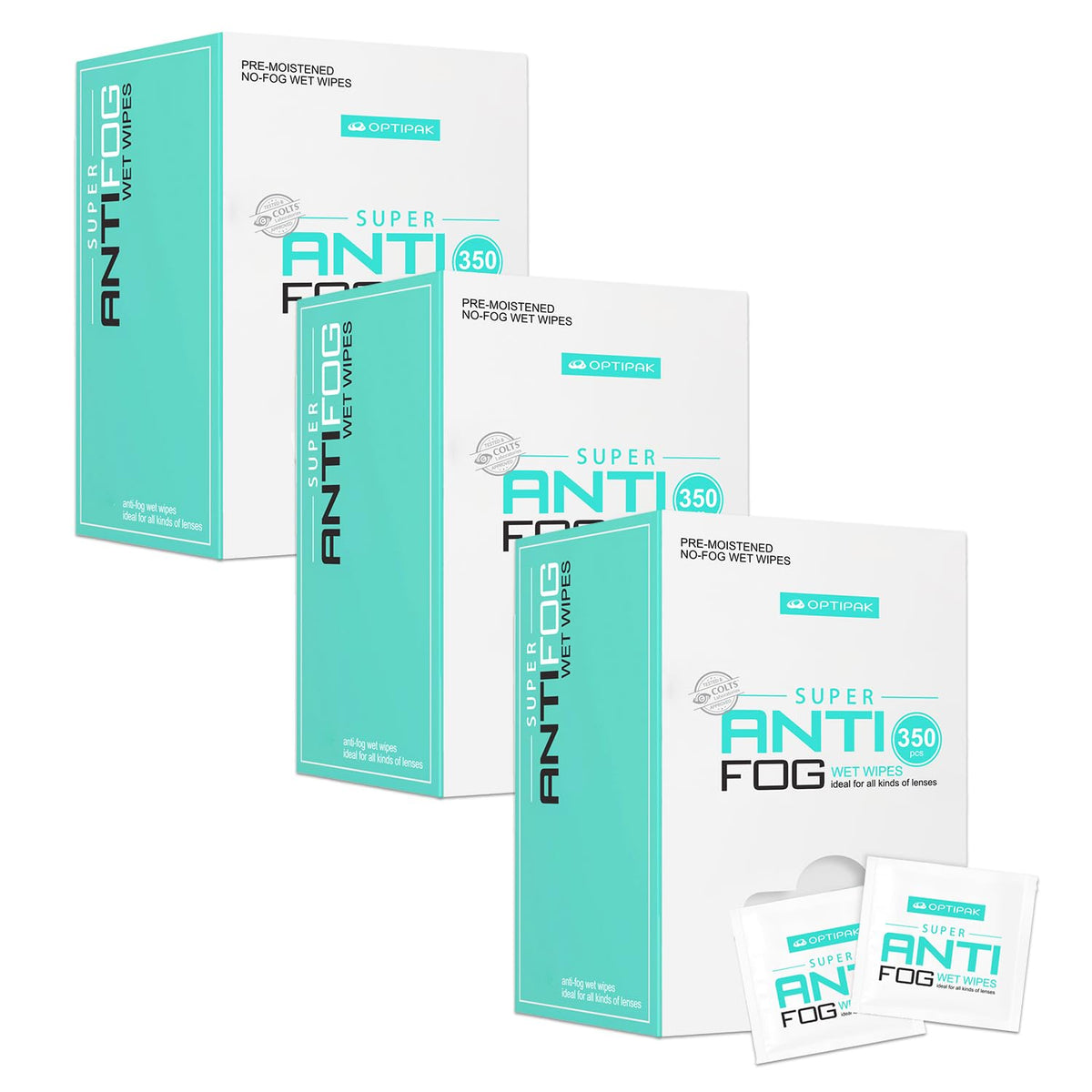 Optipak lingettes antifog pour lunettes: nettoie et désembue rapidement sans traces.