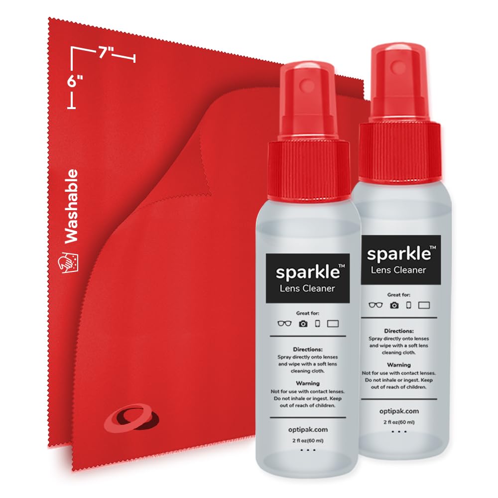 Optipak Sparkle: bouteilles spray 2 oz pour lunettes propres et sans traces.