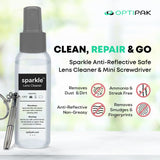 Optipak Sparkle — Deux flacons 2oz: solution pratique pour nettoyage quotidien.