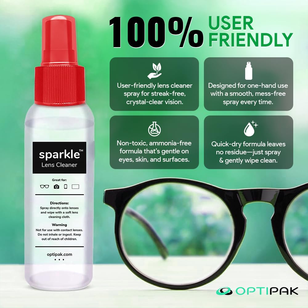 Optipak Sparkle: chiffons microfibre rouges pour éliminer traces et poussière.