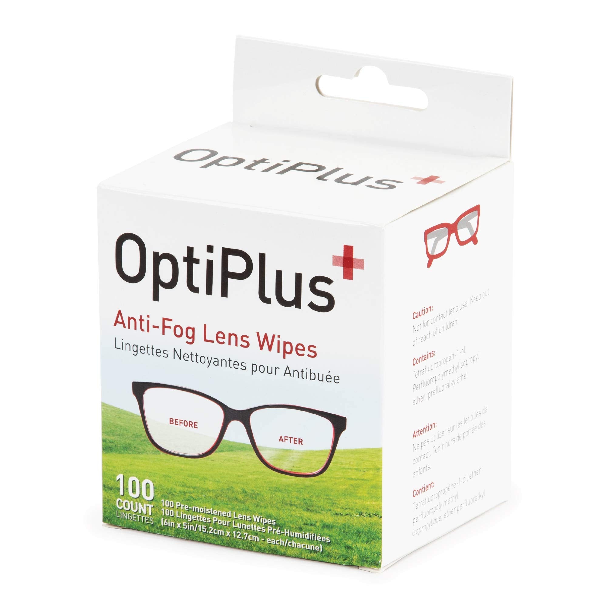 OptiPlus lingettes anti-brouillard dans emballage pratique