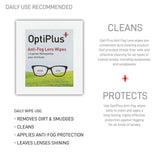 OptiPlus lingettes usage rapide en déplacement lunettes et écrans