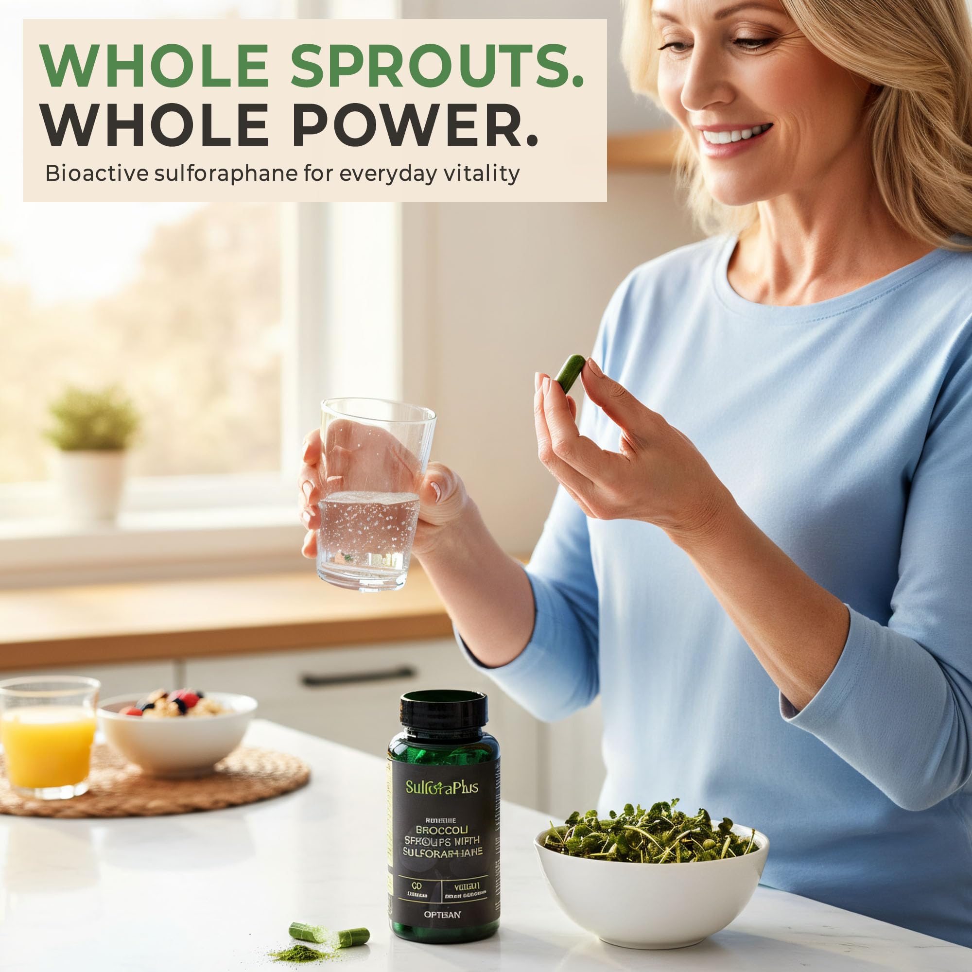 Optisan SulforaPlus — dose vérifiée de sulforaphane pour la défense cellulaire.