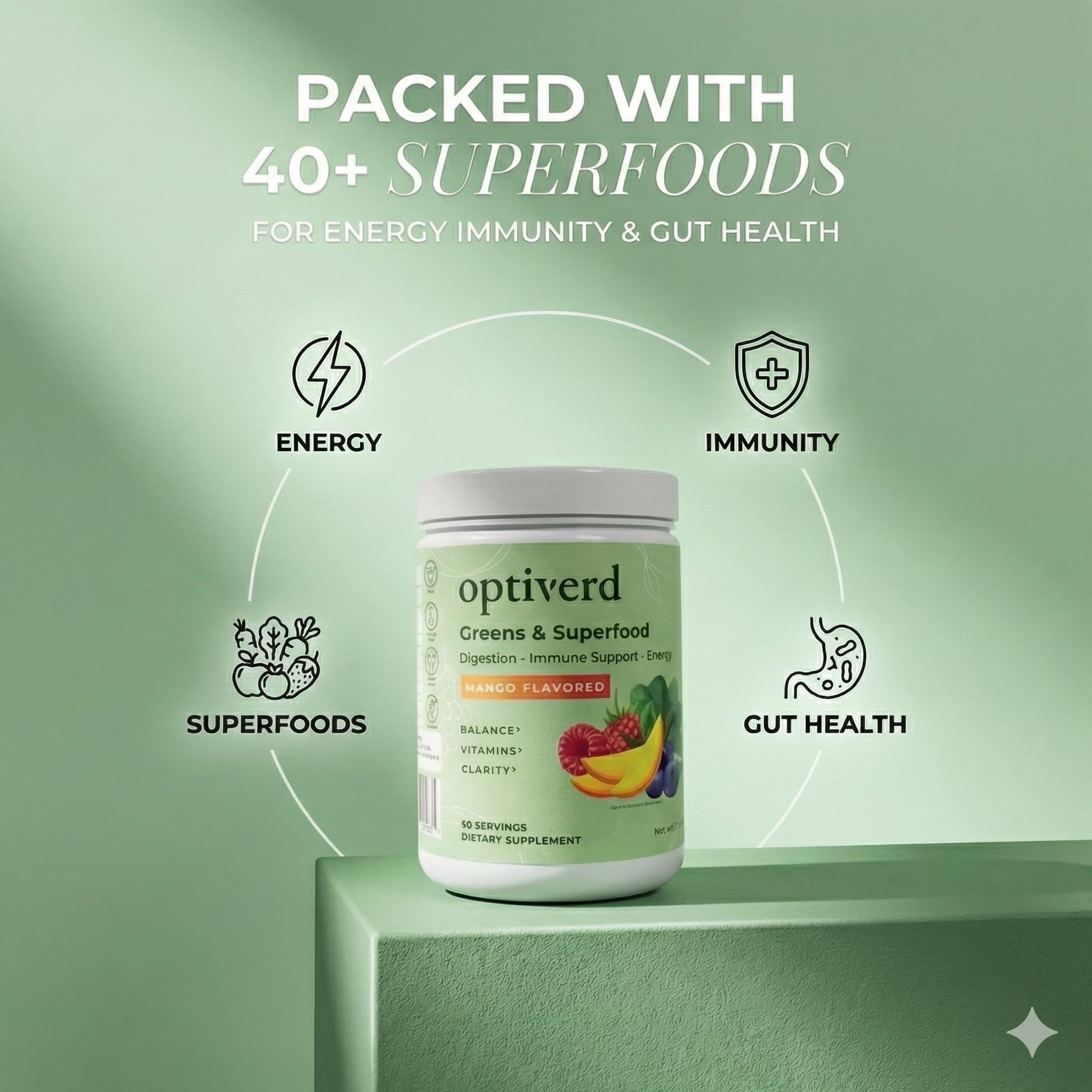 Optiverd Greens dose-cuillere, pratique pour démarrer la journée
