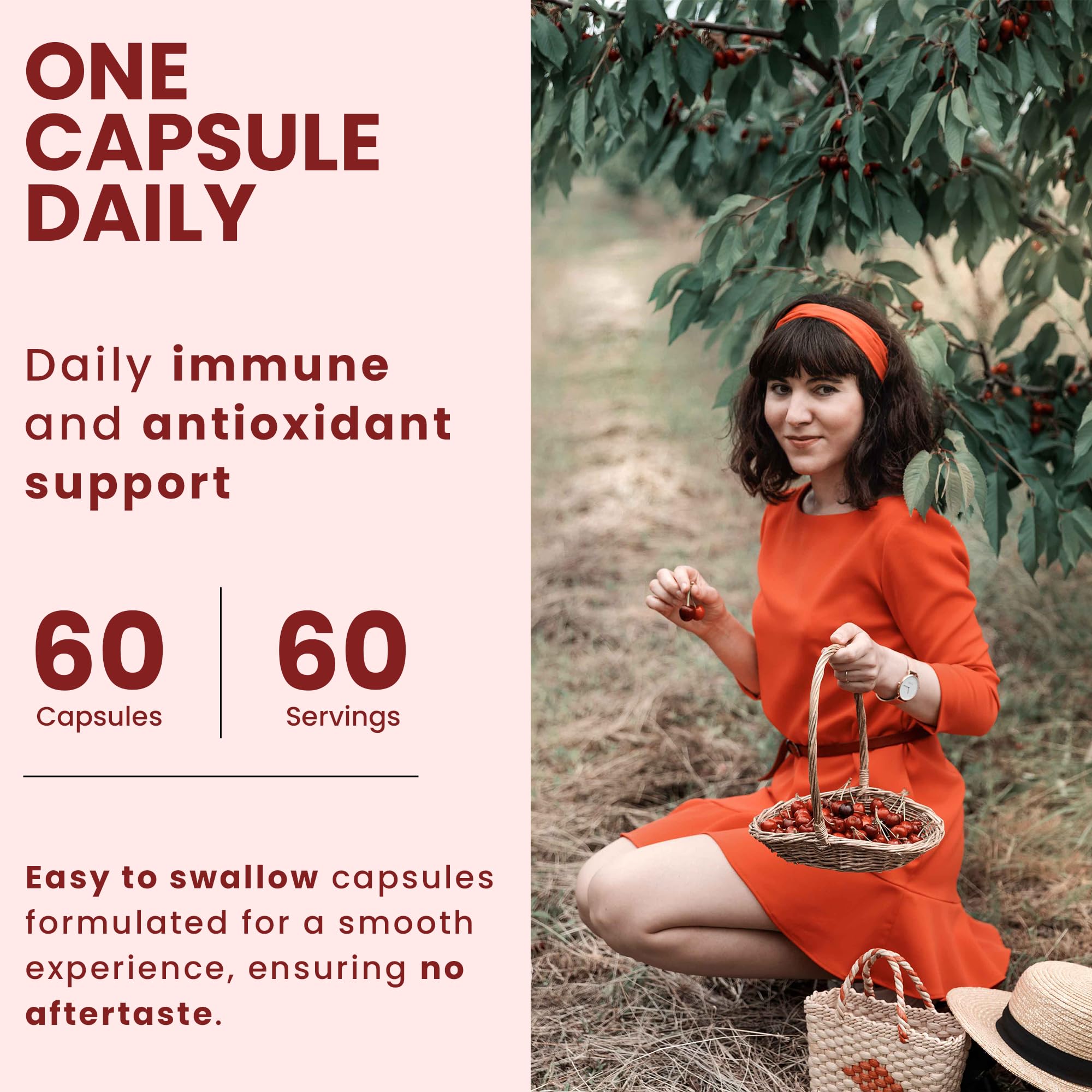 OPTIVIDA dose quotidienne Acerola visible sur l’emballage pour routine simple.