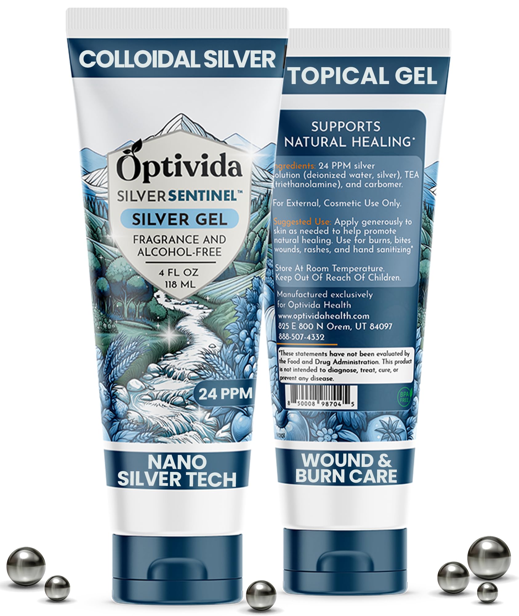Optivida gel argent colloïdal sur plaie: soutien potentiel à la récupération cutanée.