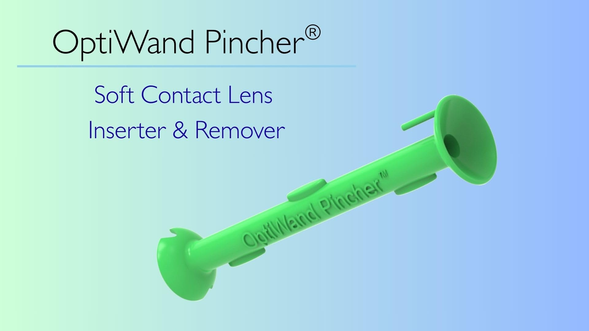 OptiWand Pincher insertion rapide des lentilles souples avec prise ergonomique.