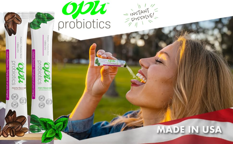 Pack combo Amazon exclusif Opu Probiotics: Mint et Mocha réunis sur un mois