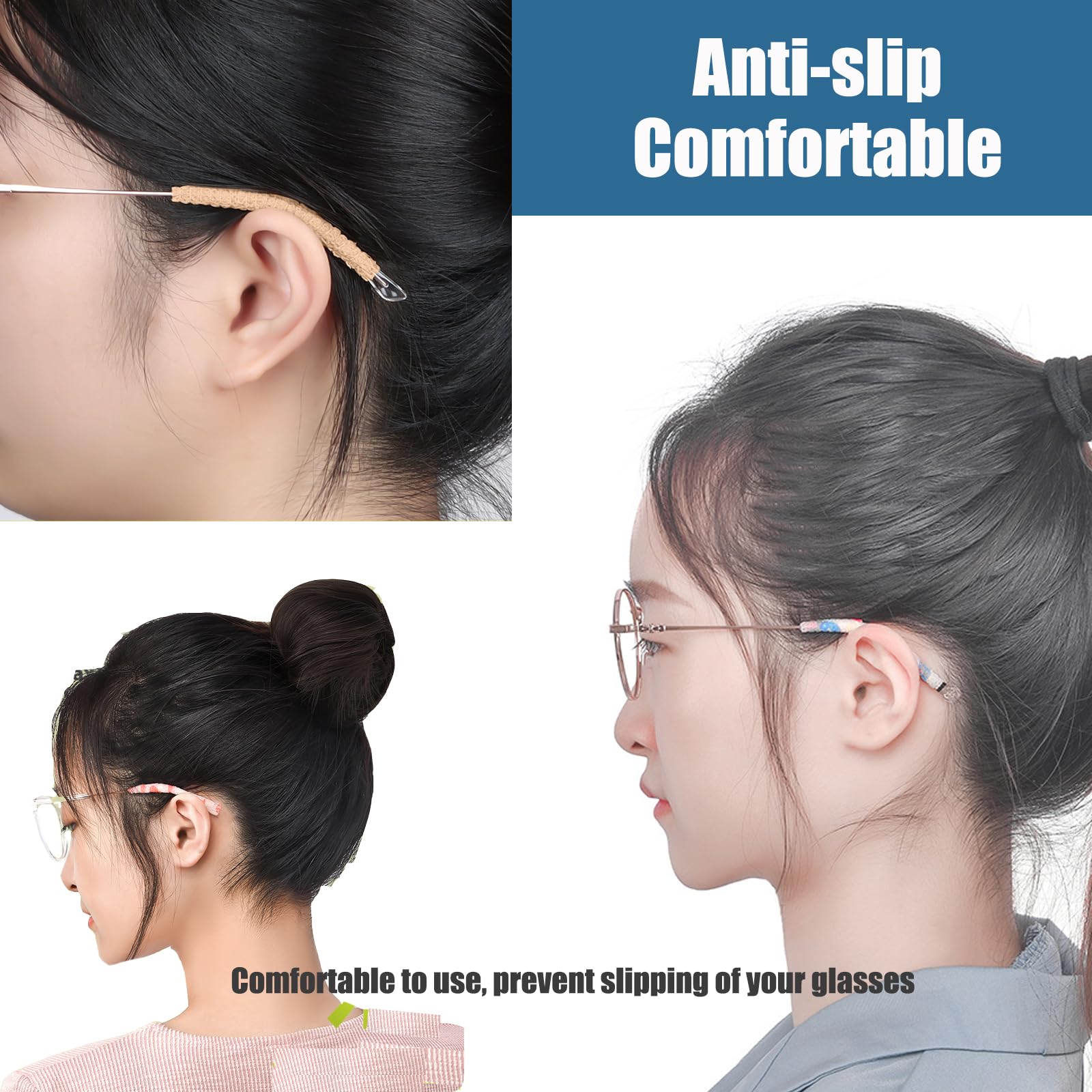 OPUGIT rembourrage-branche lunettes doux et flexible pour un ajustement personnalisé.