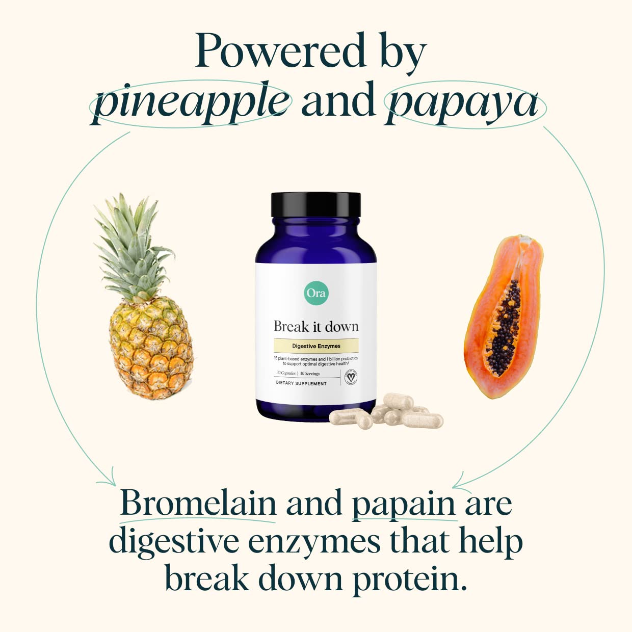  Ora Organic 15 enzymes: soutien digestif complet