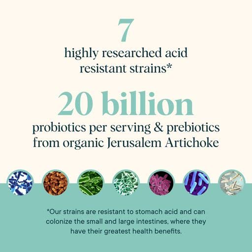 Sept souches probiotiques Ora Organic pour la digestion