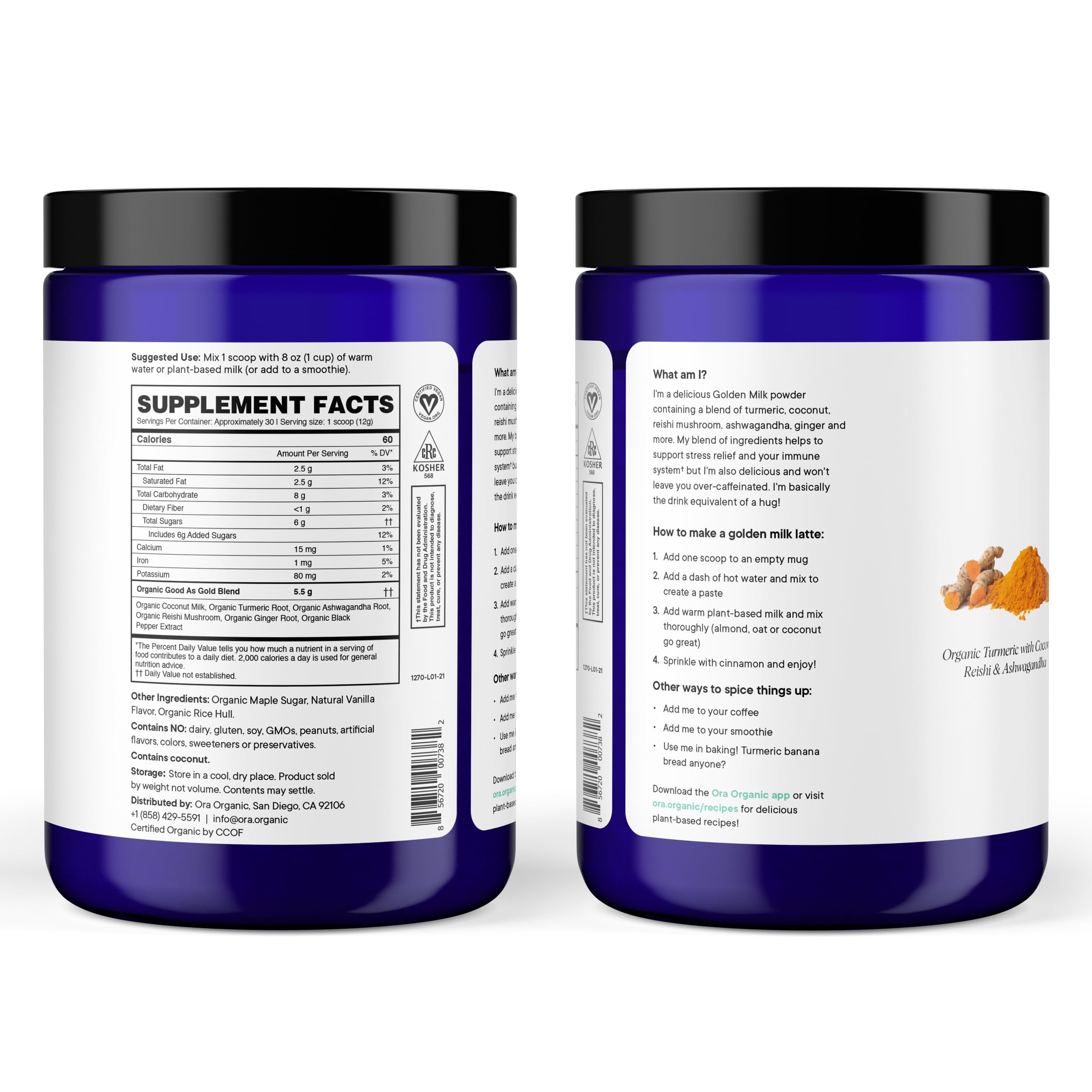 Ora Organic Ashwagandha Reishi – association apaisante pour une pause détente.