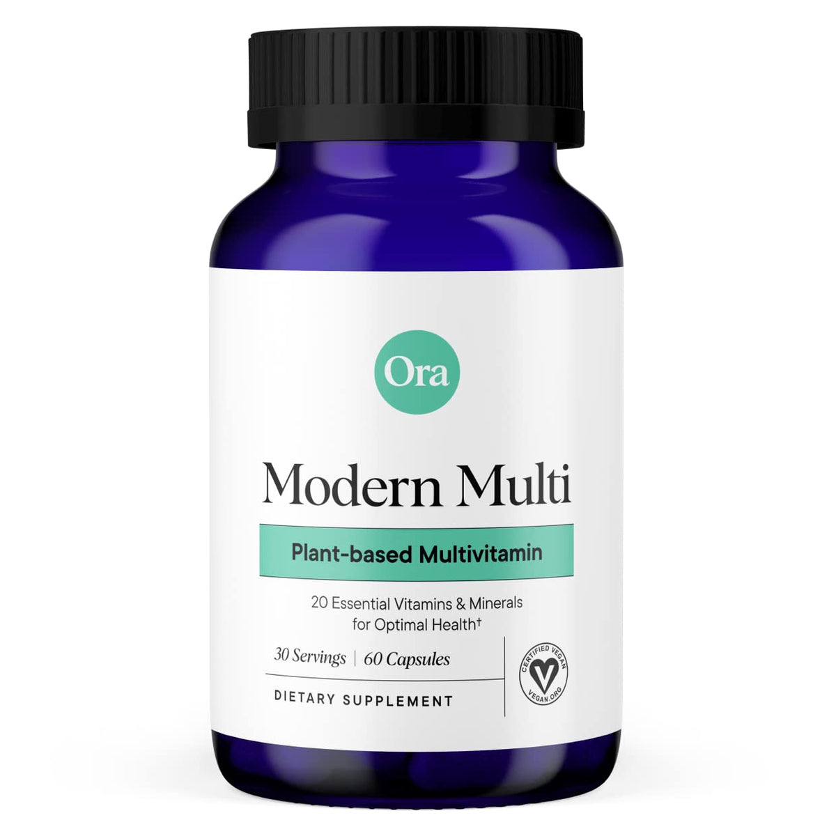 Ora Organic Multivitamine, boîte 60 véganes, soutien énergie et immunité au quotidien.