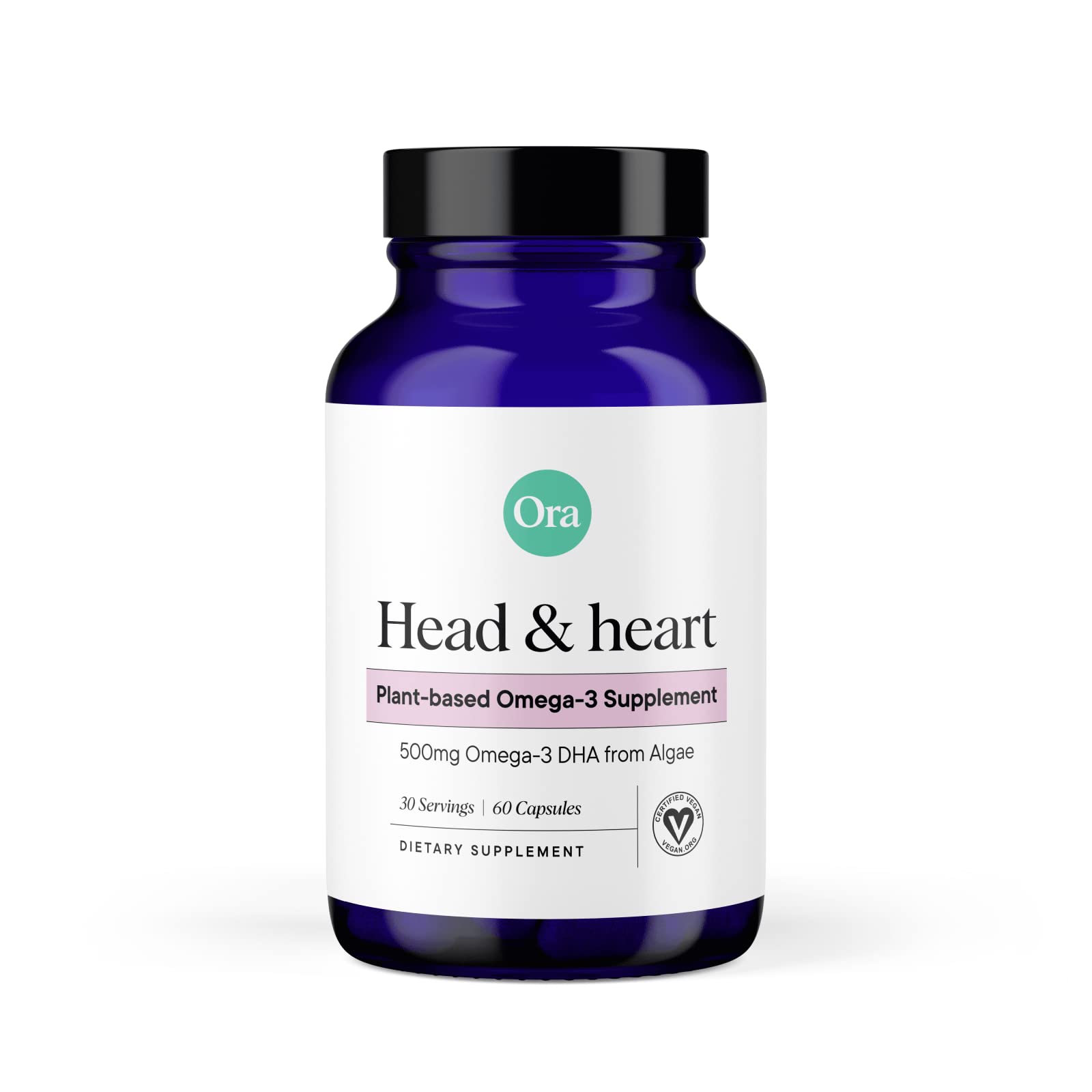 Ora Organic oméga-3 DHA – bouteille, format pratique pour une supplémentation quotidienne.