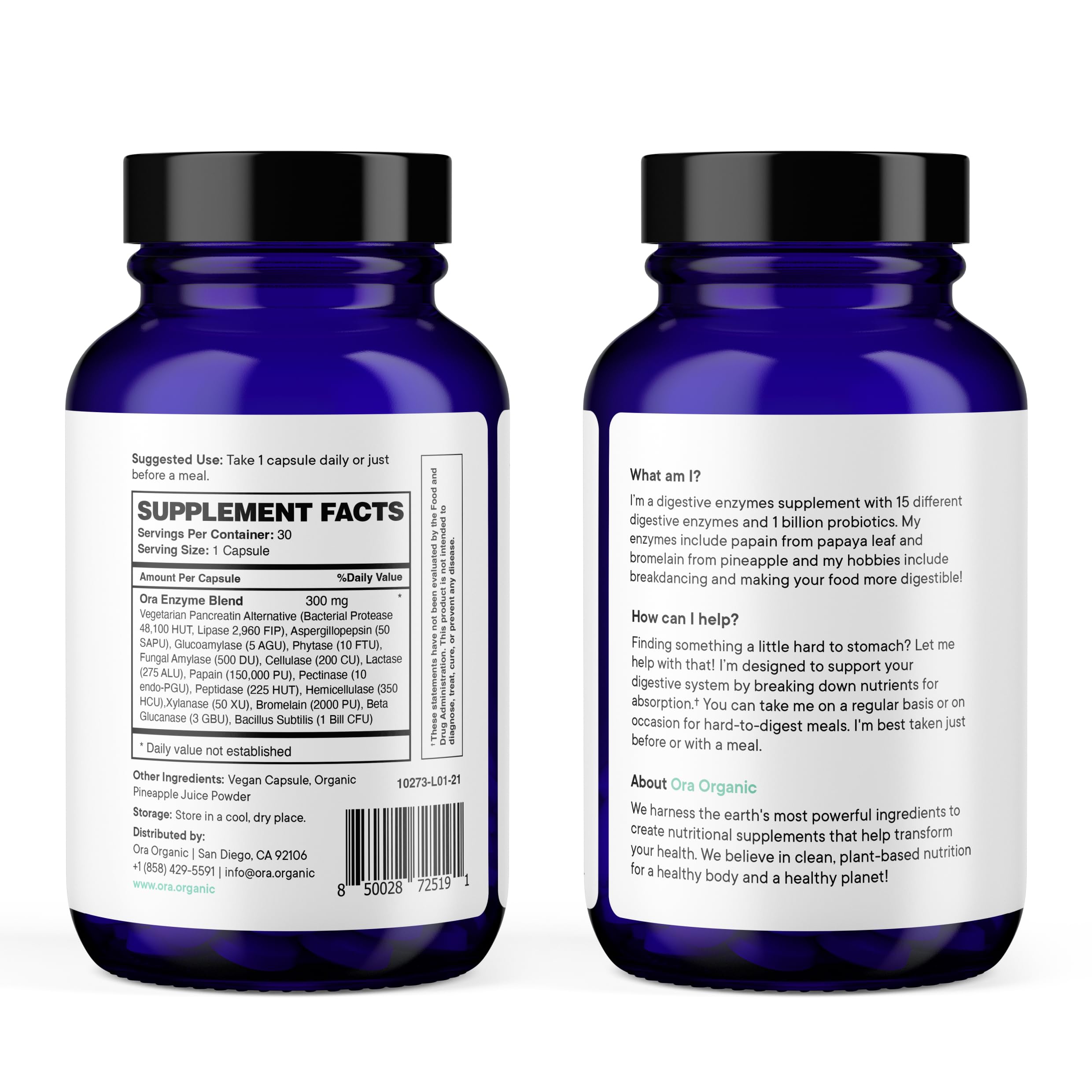  Ora Organic prise facile: capsules faciles à avaler au quotidien