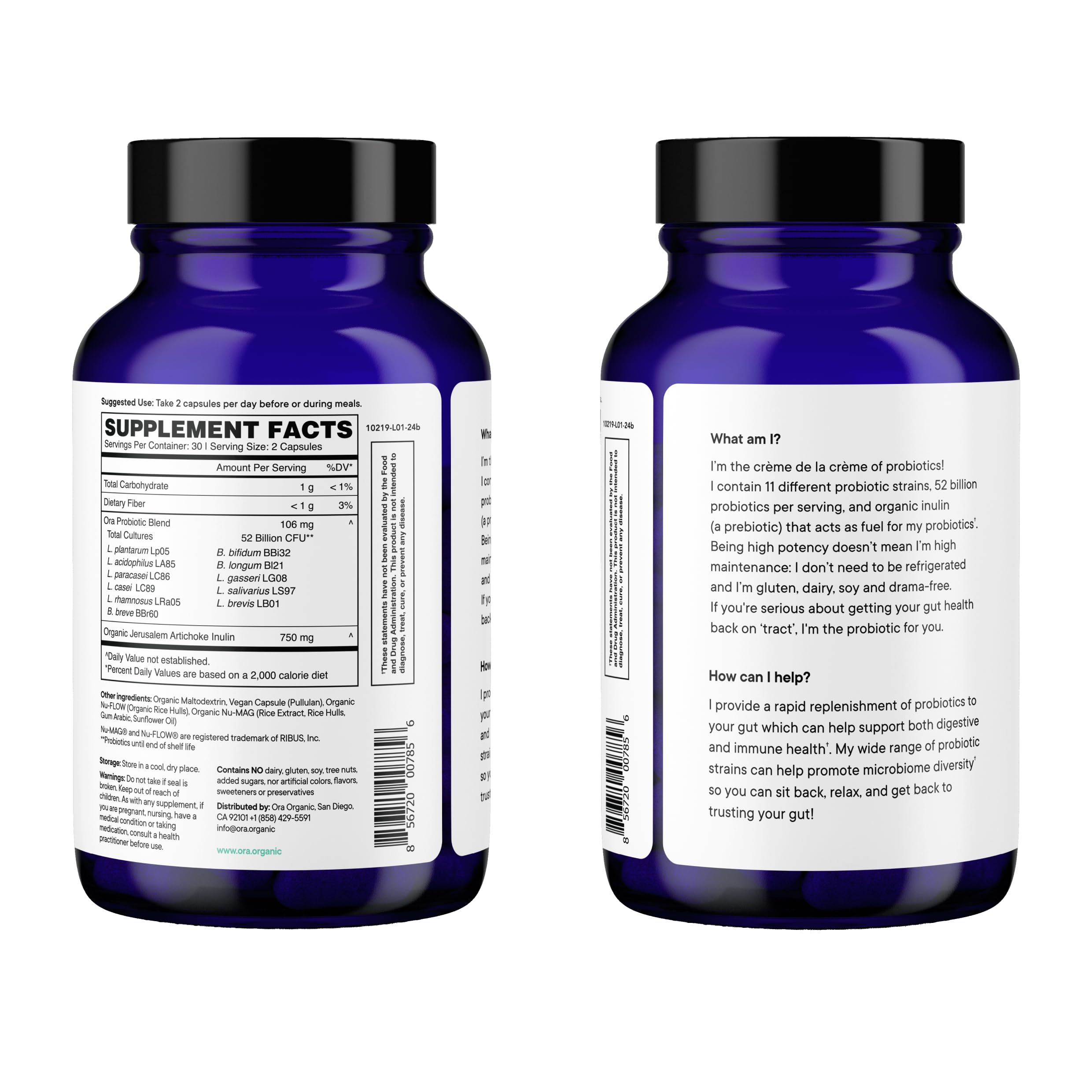Ora Organic Probiotics rituel quotidien digestif potentiel