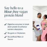 Étiquette biologique USDA Organic sur le flacon Ora Organic Protéine Végan.