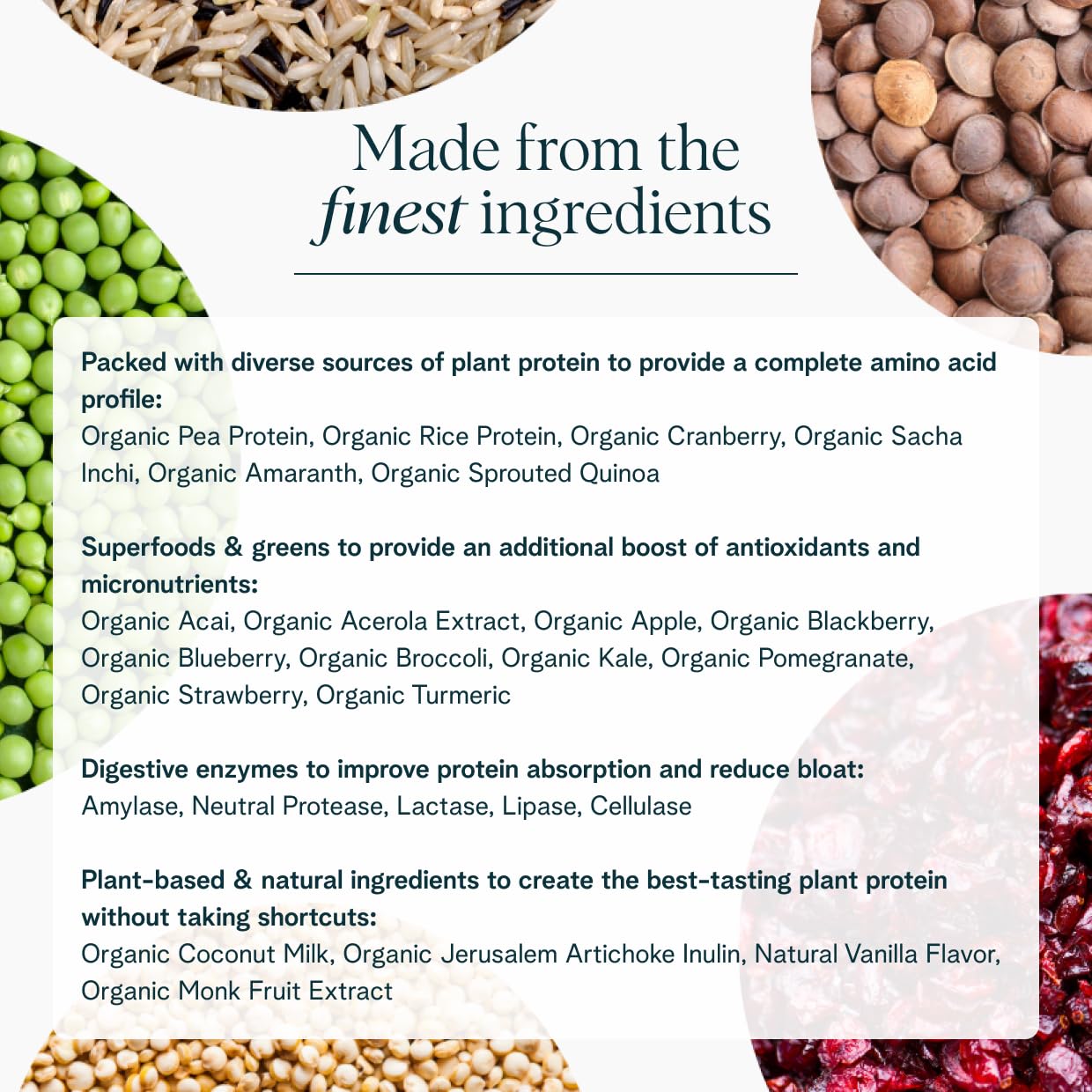 Dose prête à mesurer Ora Organic Protéine végétale vanille.
