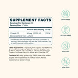 Ora Organic Vitamine D3 2000IU, pastilles vanille véganes, absorption facilitée par la lecithine.