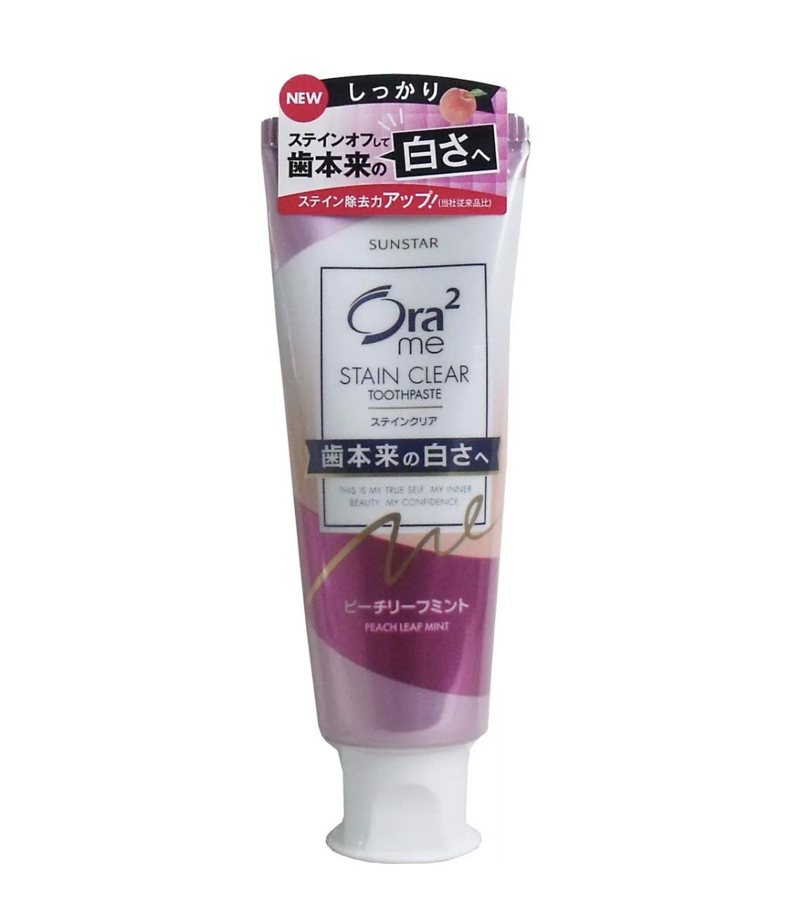 Ora2 Dentifrice blanchissant anti-taches pêche et menthe, pour un sourire plus frais et éclatant