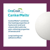 Oracoat CankerMelts contient acide hyaluronique et vitamine B12.