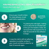 OraCoat FreshMelts – emballage blister portable pour voyage facile et discret.