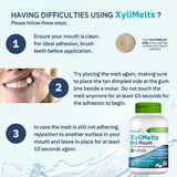 Oracoat XyliMelts adhésion dentaire, se fixe sur dents pour relief discret.
