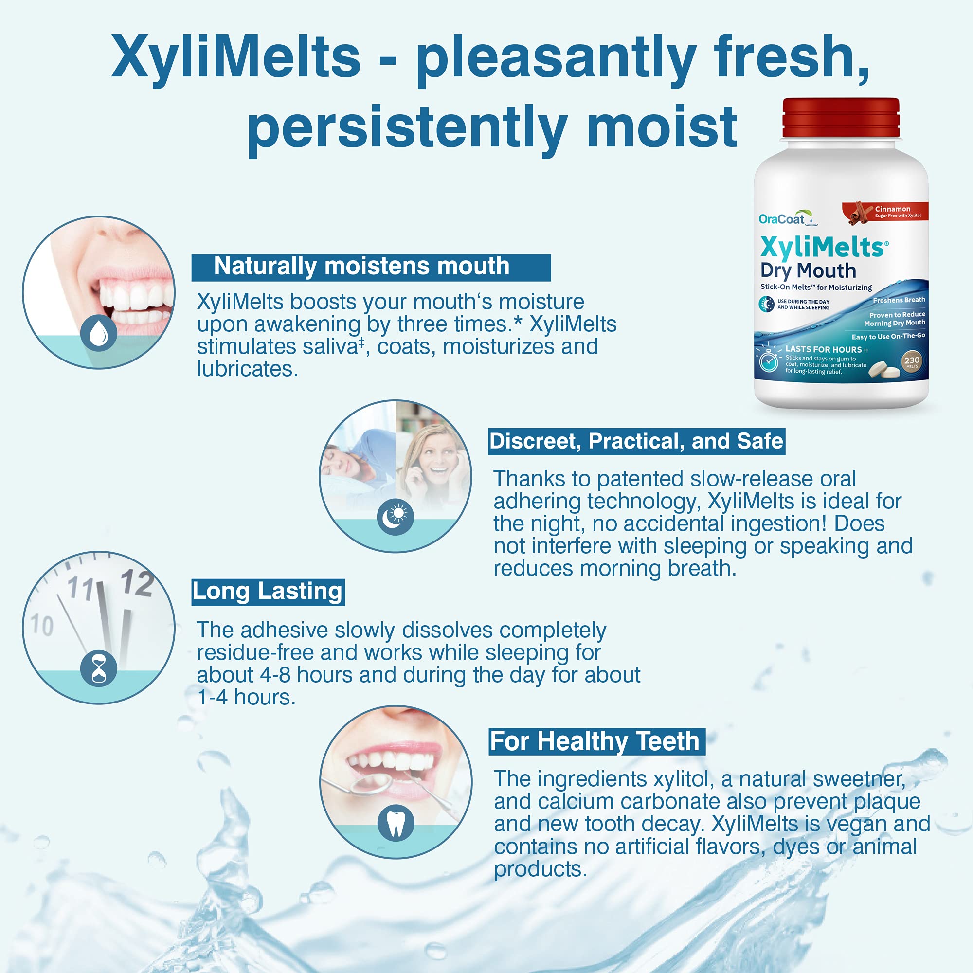 Oracoat XyliMelts, arôme cannelle, goût agréable tout en hydratant.