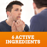 Orajel Moisturelock benzocaïne à haute concentration pour un soulagement ciblé.