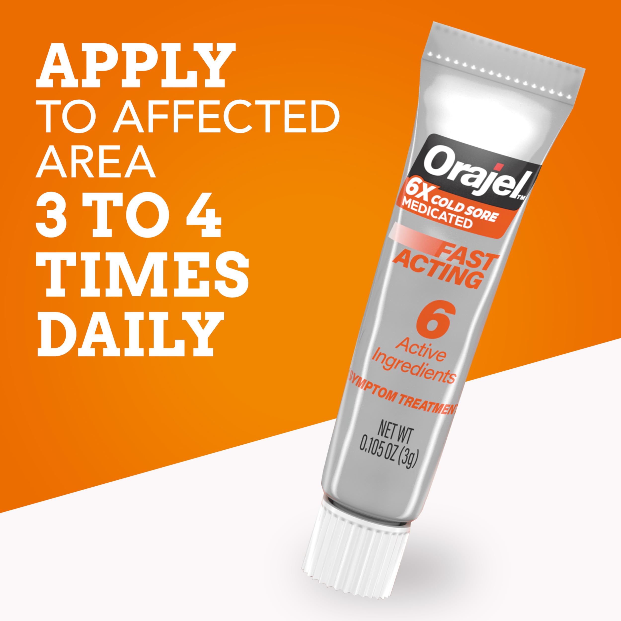 Orajel Moisturelock masque des rougeurs autour du bouton.