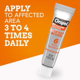 Orajel Moisturelock masque des rougeurs autour du bouton.