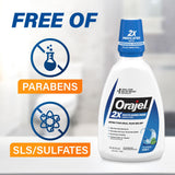 Orajel Rinçage buccal menthe, ensemble 3 bouteilles pour la famille