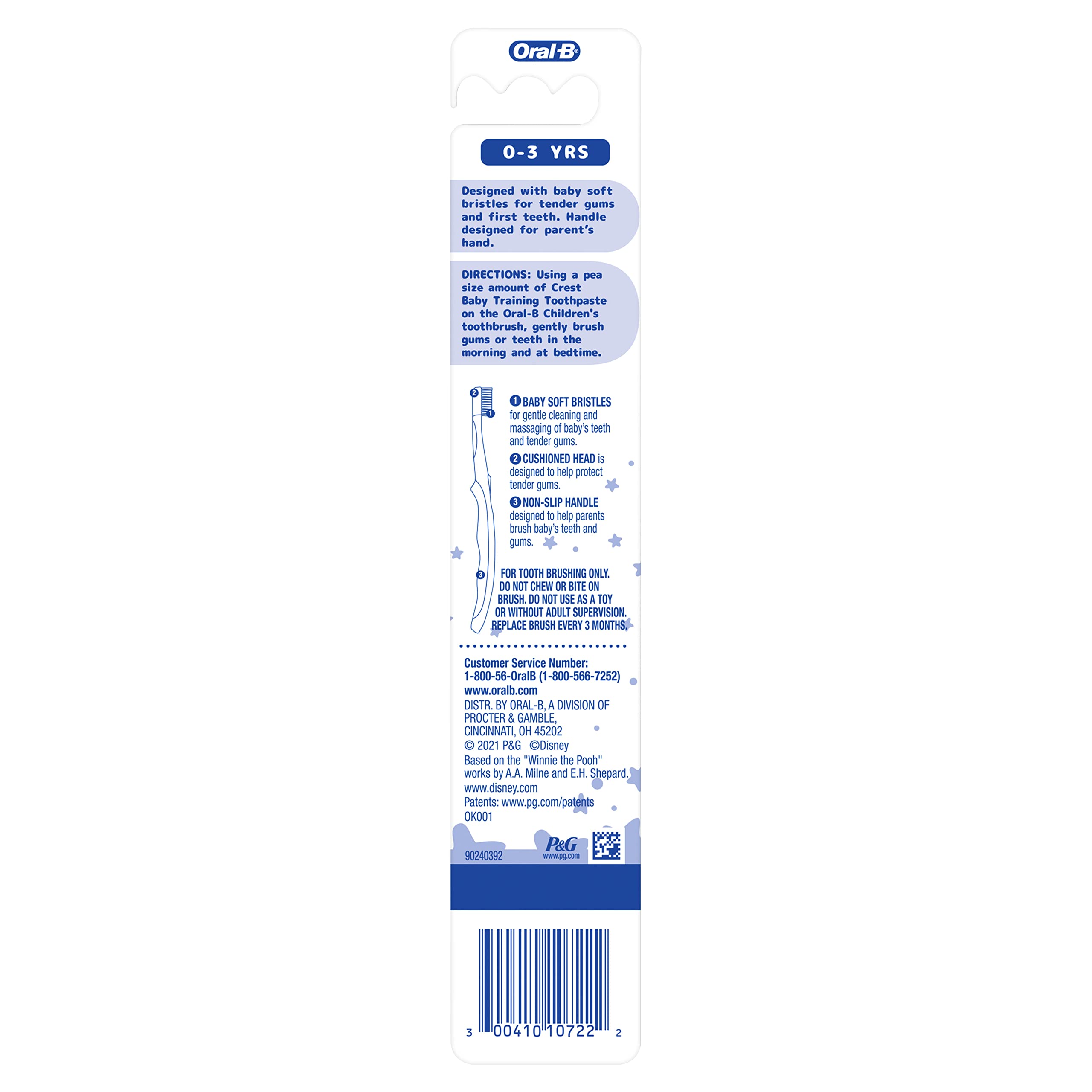 Utilisation guidée par les parents grâce au manche Oral-B non-glissant.