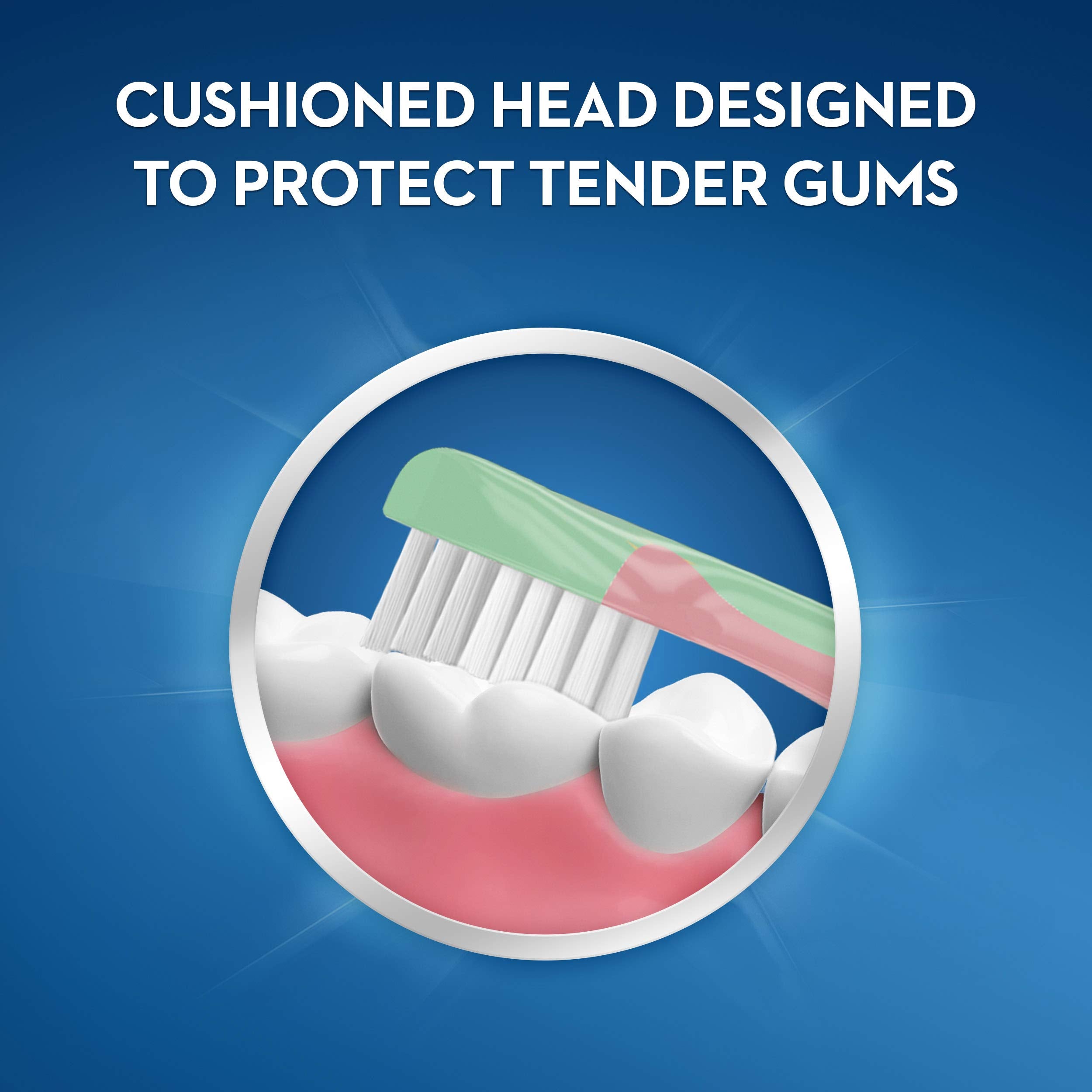 Manche antidérapant Oral-B, facilité de prise pour les parents.