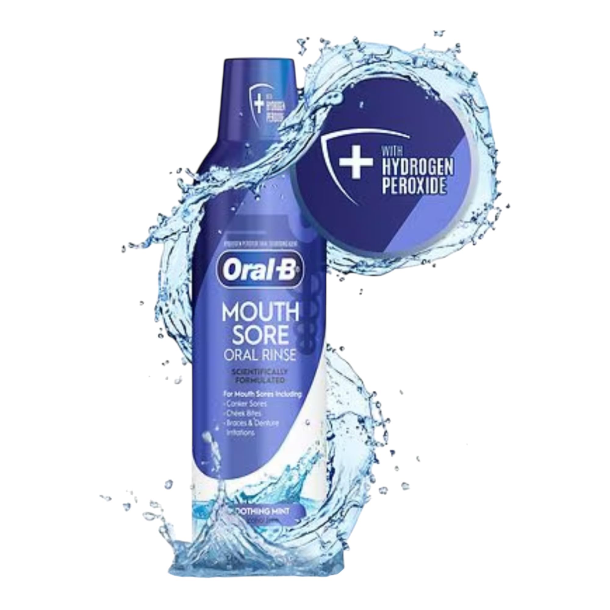 Oral-B Goutte dans verre, action nettoyante délicate sur les zones sensibles.