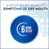 Oral-B Soulagement jusqua six heures: réduit les sensations de bouche sèche.