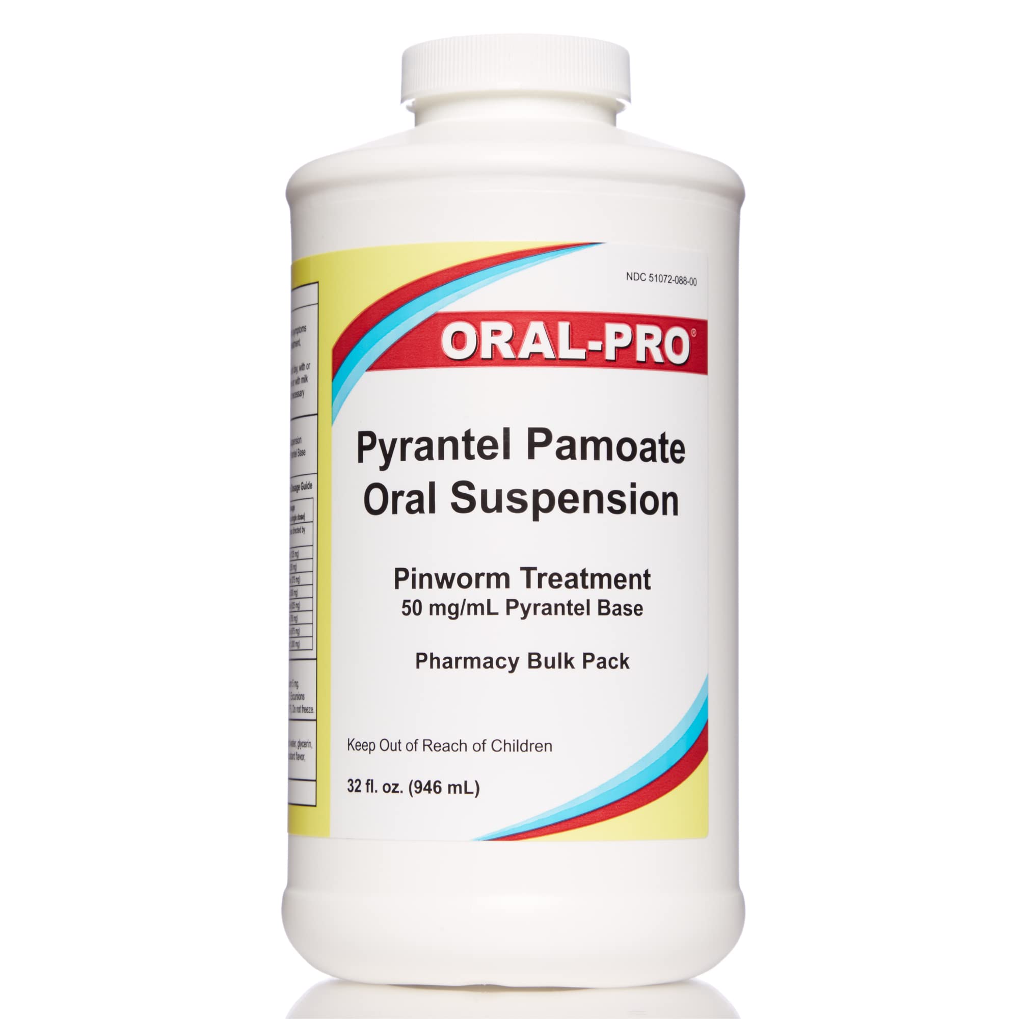 Oral-Pro Suspension pyrantel pamoate – bouteille 946 ml, pratique à manipuler à domicile.