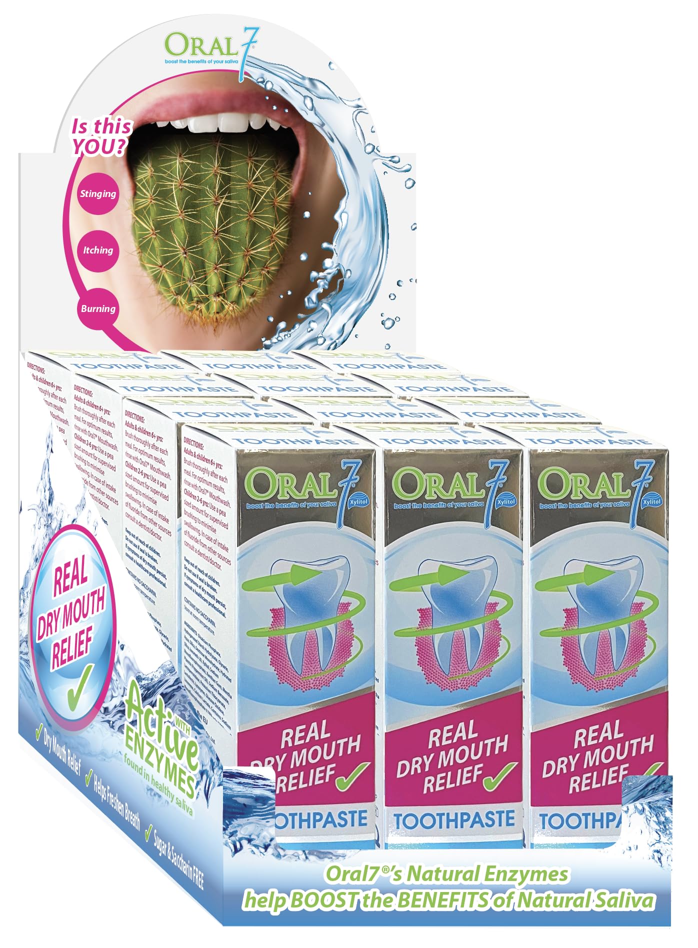 Oral7 dentifrice utilisation quotidienne – hygiène buccale confortable chaque jour.