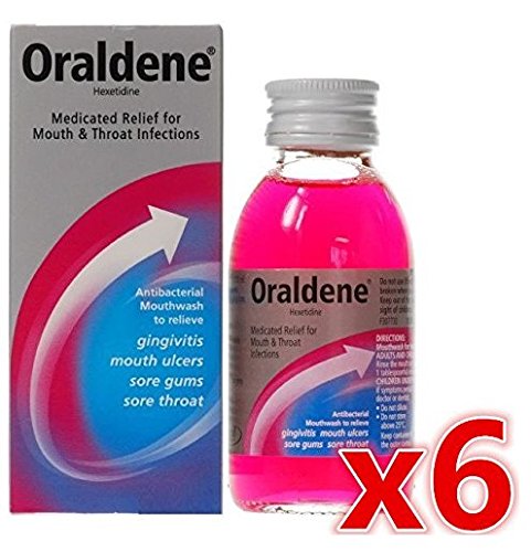 Rince-bouche médicamenteux Oraldene en bouteille de 200 ml, utile pour irritations buccales