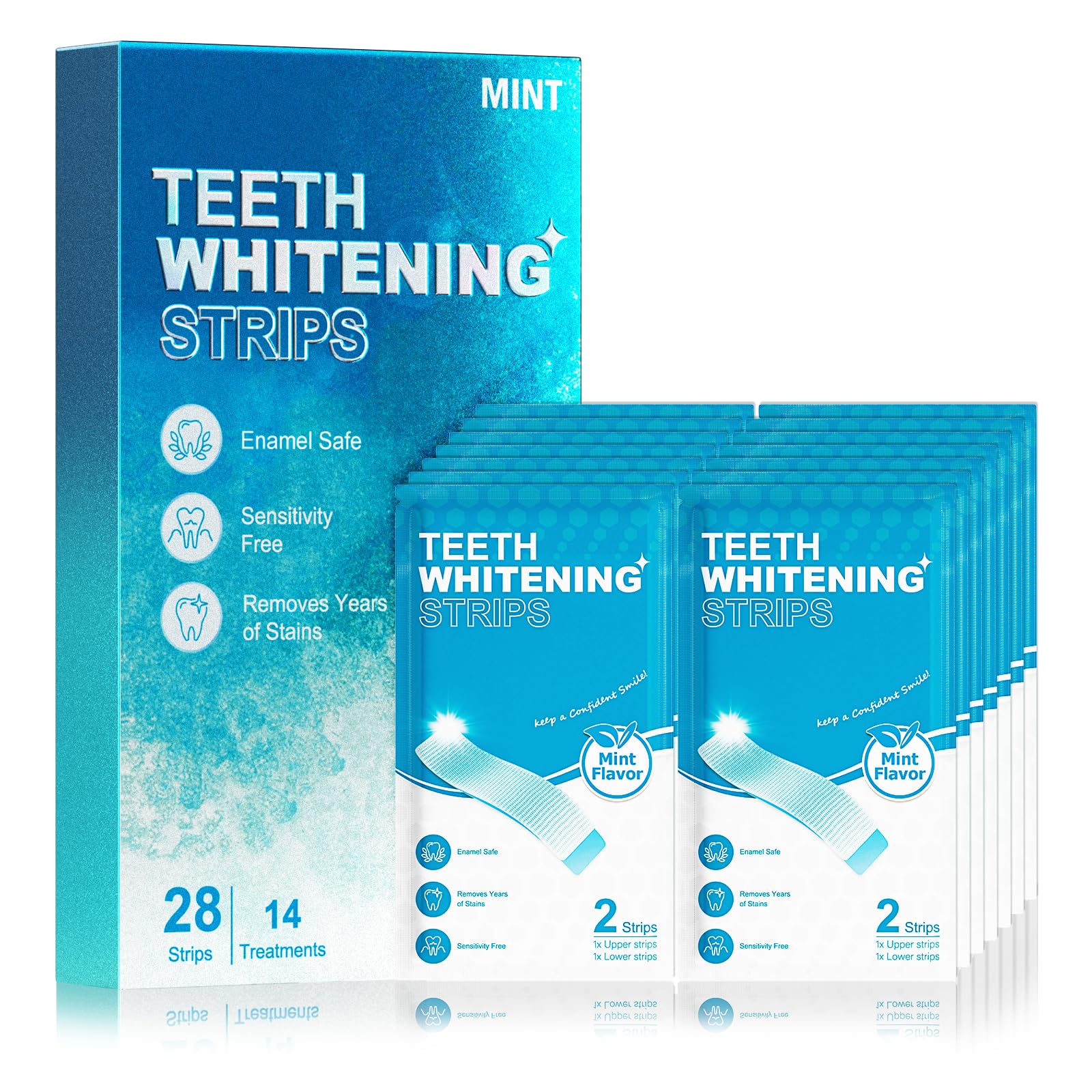 Oralfree Bandes blanchiment dents sensibles dans la boîte, prêt à l'emploi