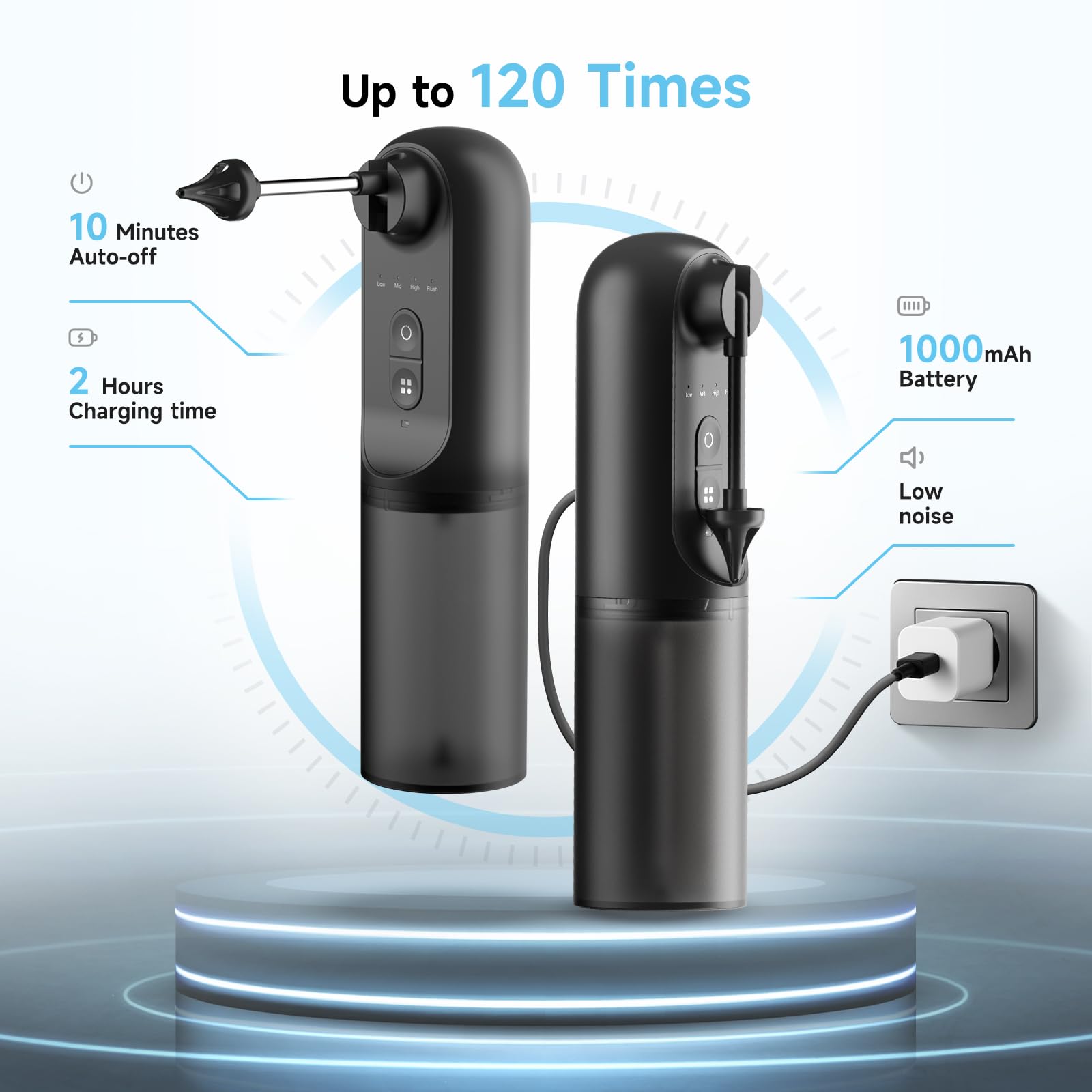 ORALNEED, utilisation dans la douche: sécurité IPX7 et nettoyage pratique.