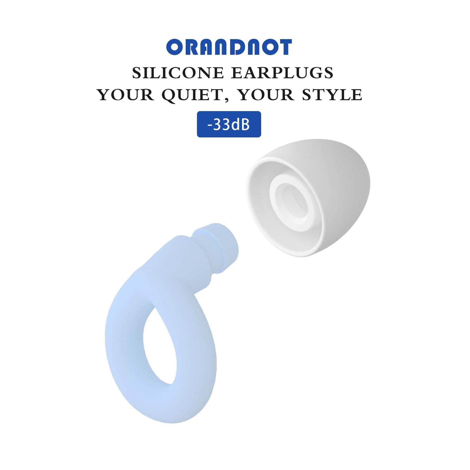 ORANDNOT bouchons oreilles confort hypoallergénique, ajustement XS à L
