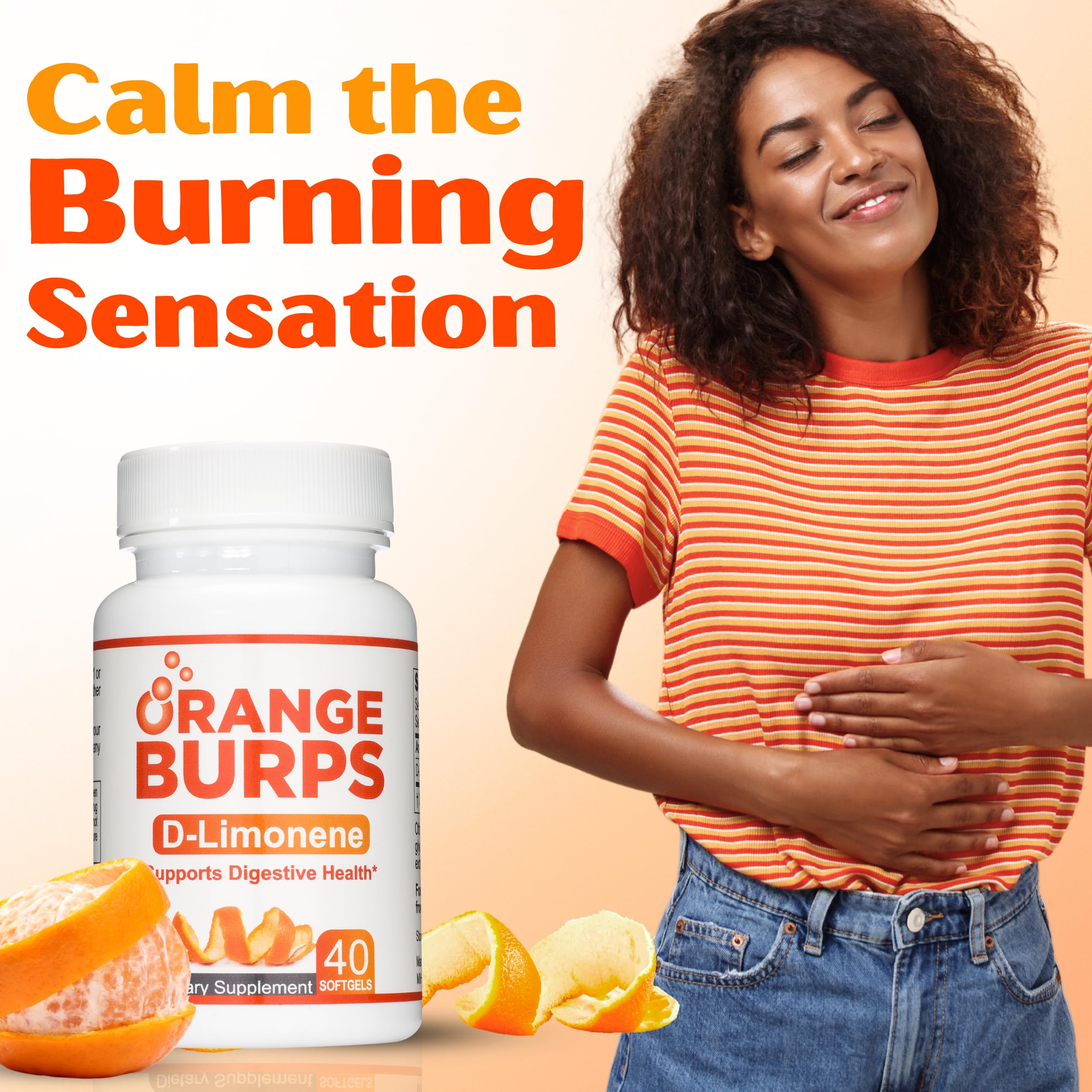 Orange Burps: ingrédients sans allergènes courants, options adaptées.