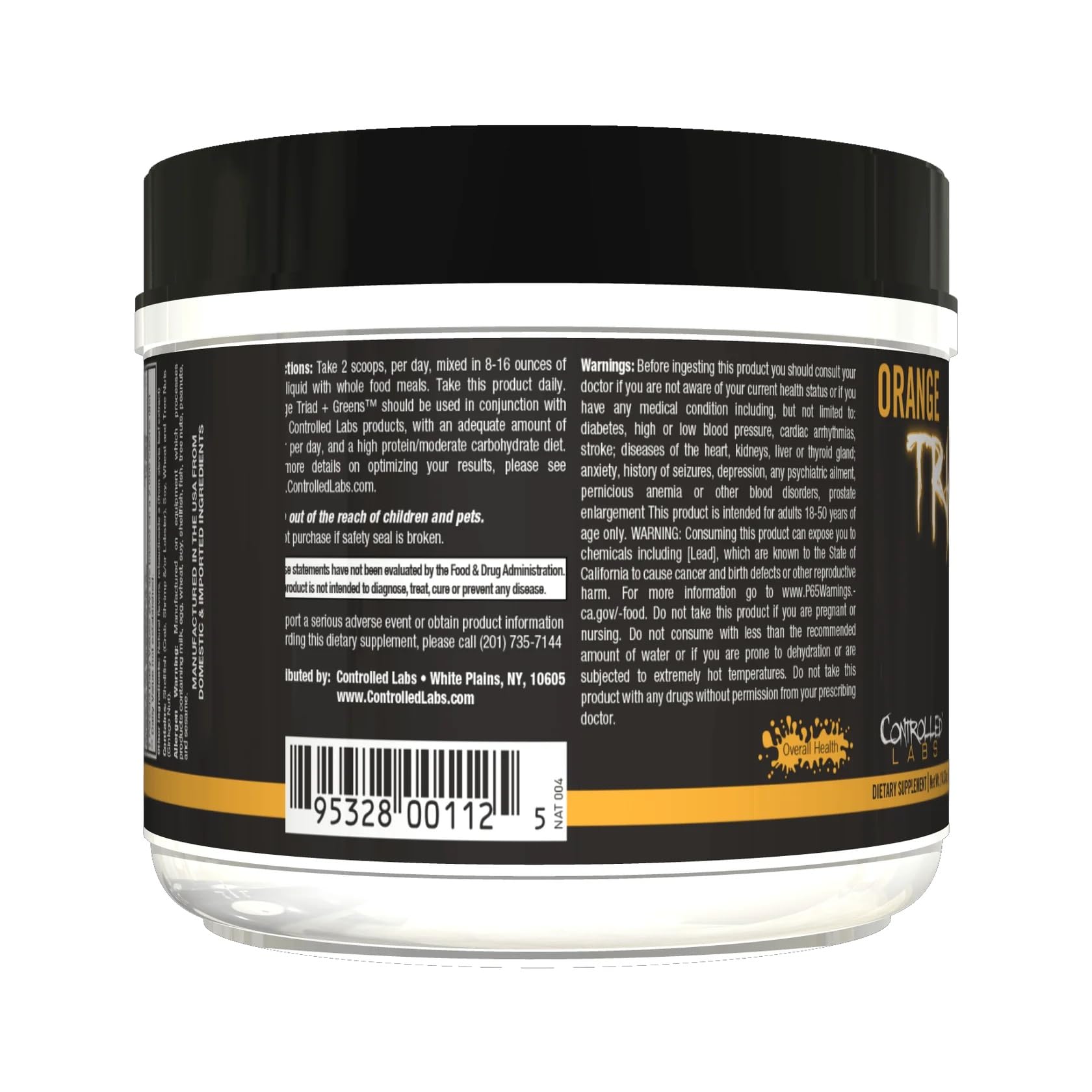CONTROLLED LABS Orange Triad Plus Greens — sante-articulations, nutriments essentiels.