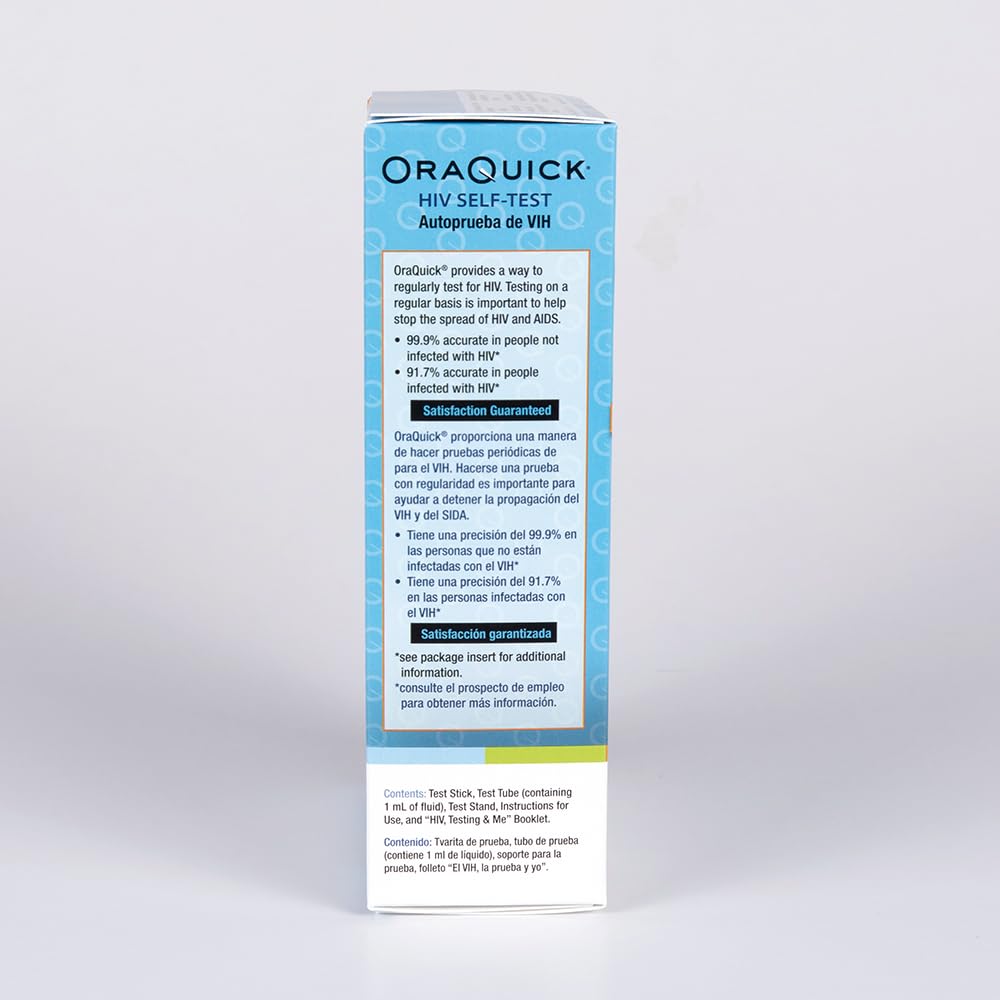 OraQuick résultat en 20 minutes, obtention rapide du statut VIH.