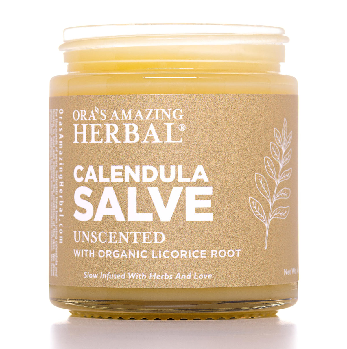 Ora's Amazing Herbal Calendula Salve dans un pot, hydratation concentrée et polyvalente.