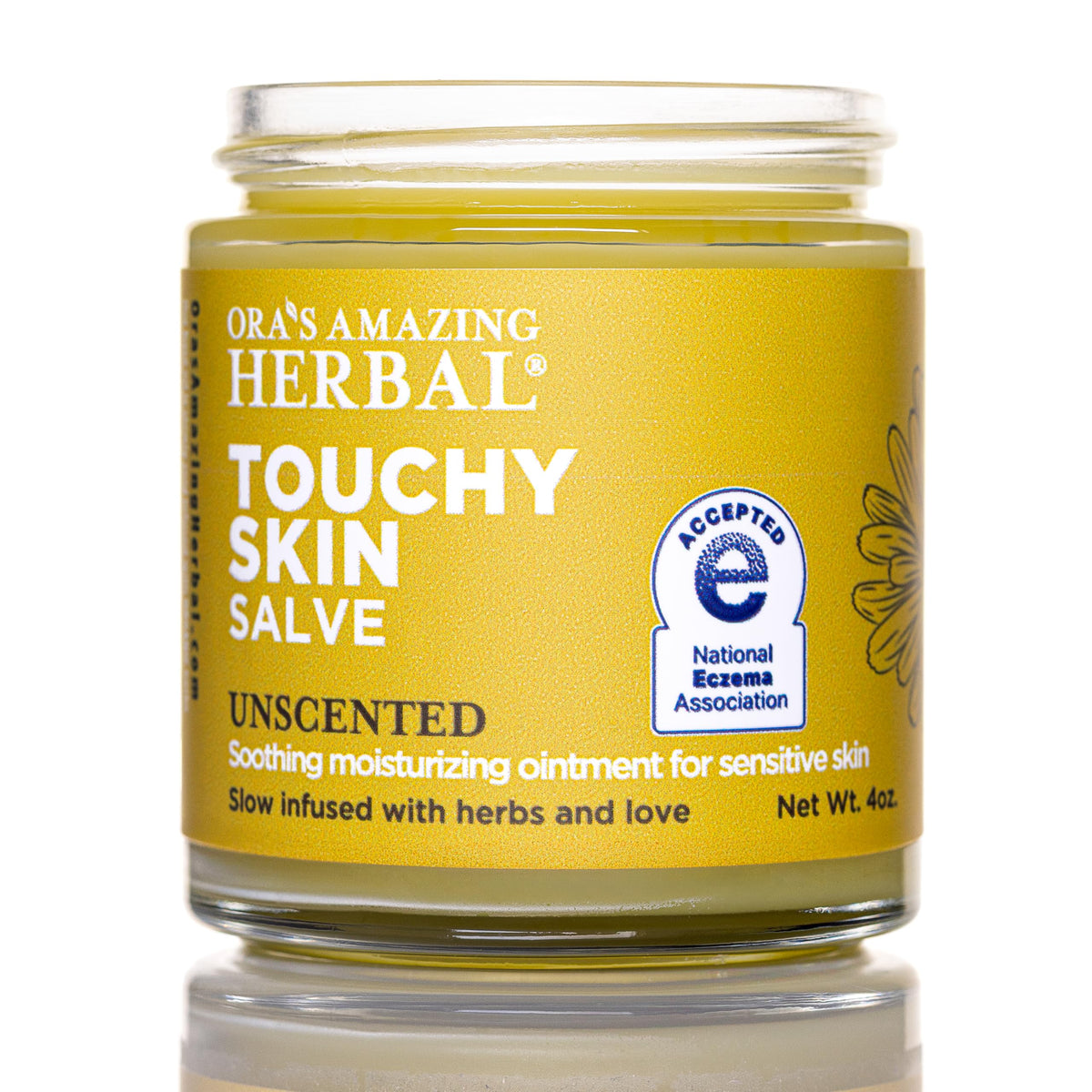 Ora's Amazing Herbal pot de pommade Touchy Skin pour peau sensible.