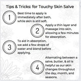 Touchy Skin Salve Ora's Amazing Herbal non testé sur les animaux.