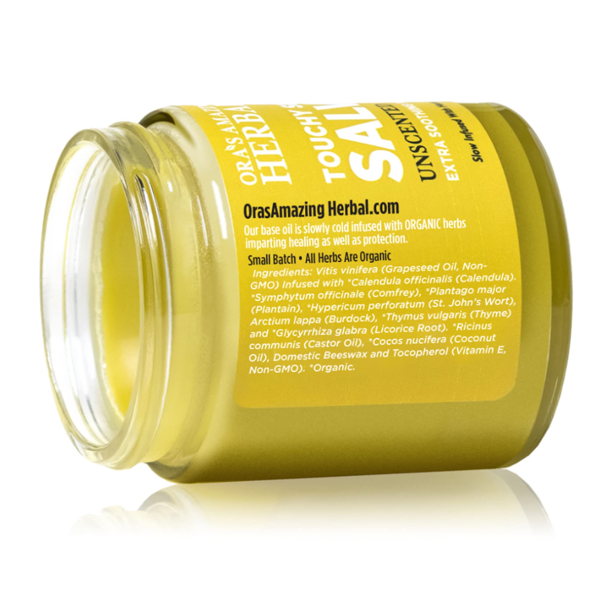 Formule sans parfum et usage quotidien possible avec Touchy Skin Salve.